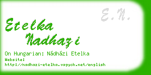 etelka nadhazi business card