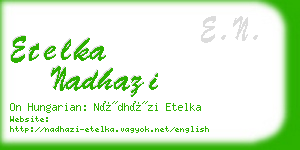 etelka nadhazi business card